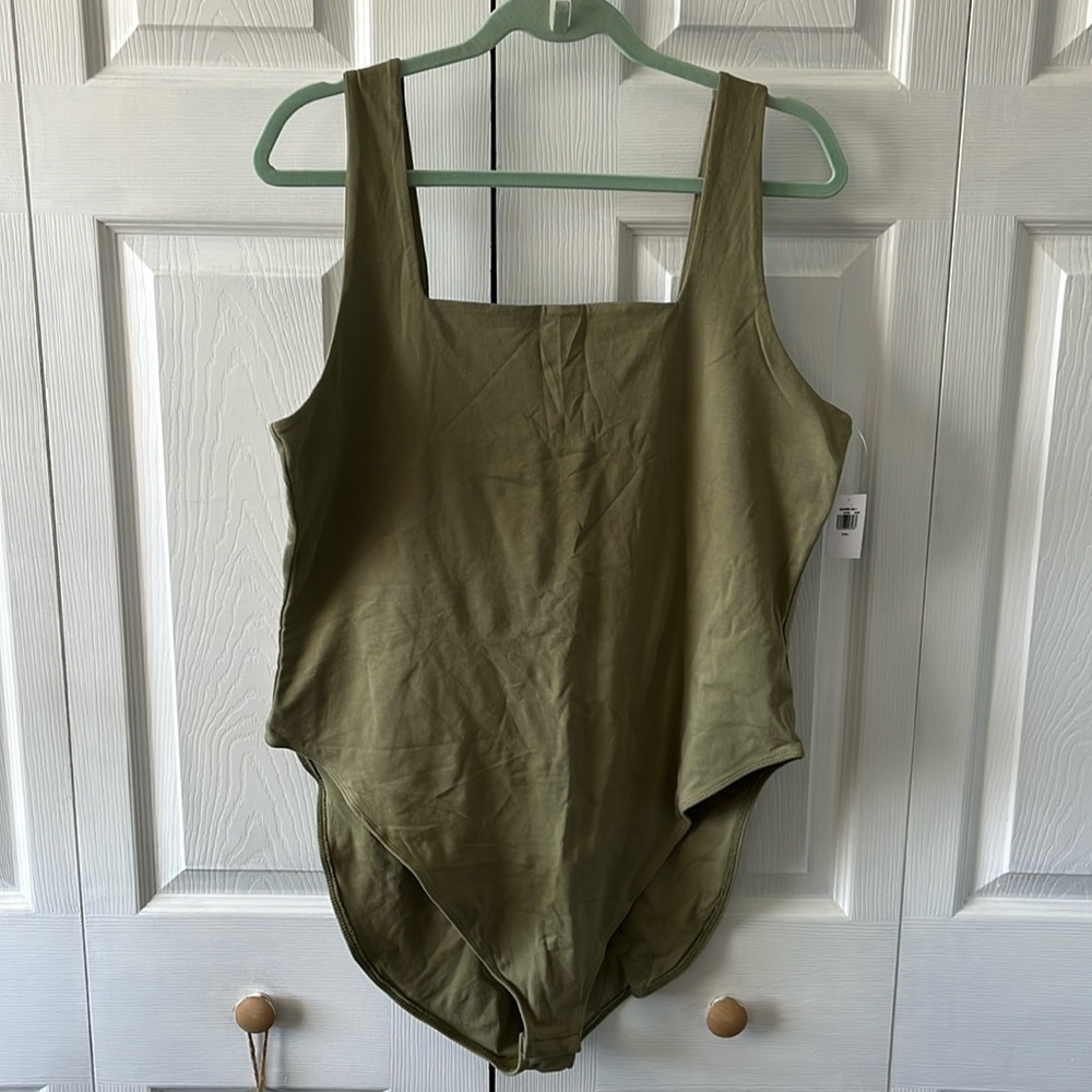 Green tank bodysuit
